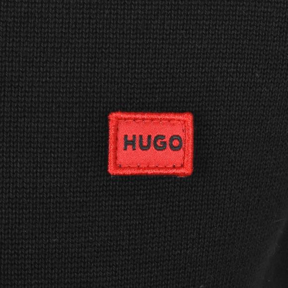 HUGO by Hugo Boss Men's San Cassius Logo Sweater Black Size M NWT Urban Luxury - Picture 4 of 15